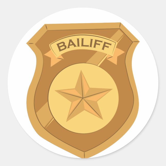 Sticker Rond Badge Bailiff (Devant)