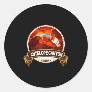 Sticker Rond Badge Canyon Antelope Arizona Monument Historique 