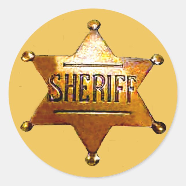 Sticker Rond Badge d'Antique Sheriff (Devant)