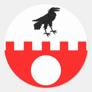 Sticker Rond Badge de Fort Populace de Barony of Raven