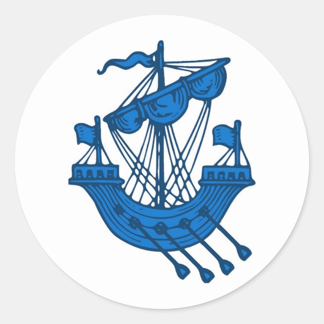 Sticker Rond Badge de la baronnie d'Ildhafn Populace (Devant)