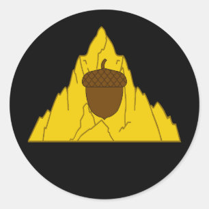 Sticker Rond Badge de la population du plateau de Mountain Edge