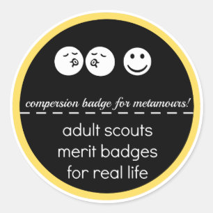 Sticker Rond Badge de mérite pour scouts adultes : Compersion
