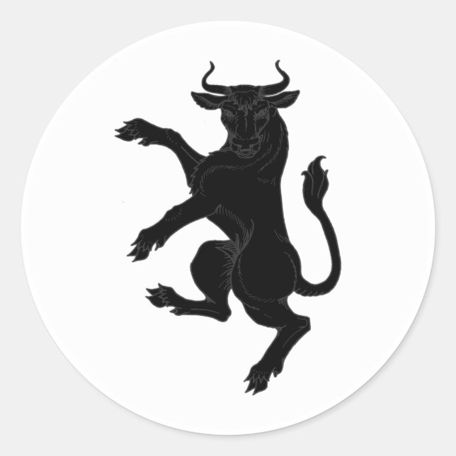 Sticker Rond Badge du canton de Cluain Populace (Devant)