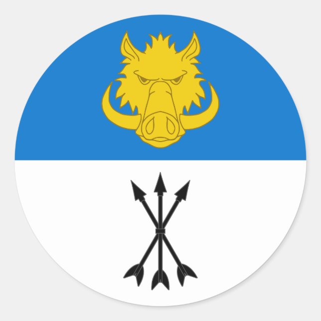 Sticker Rond Badge du canton de Vest Yorvik Populace (Devant)