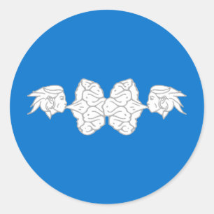 Sticker Rond Badge du Canton d'Elvegast Populace