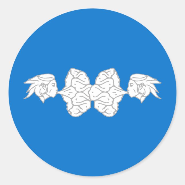 Sticker Rond Badge du Canton d'Elvegast Populace (Devant)