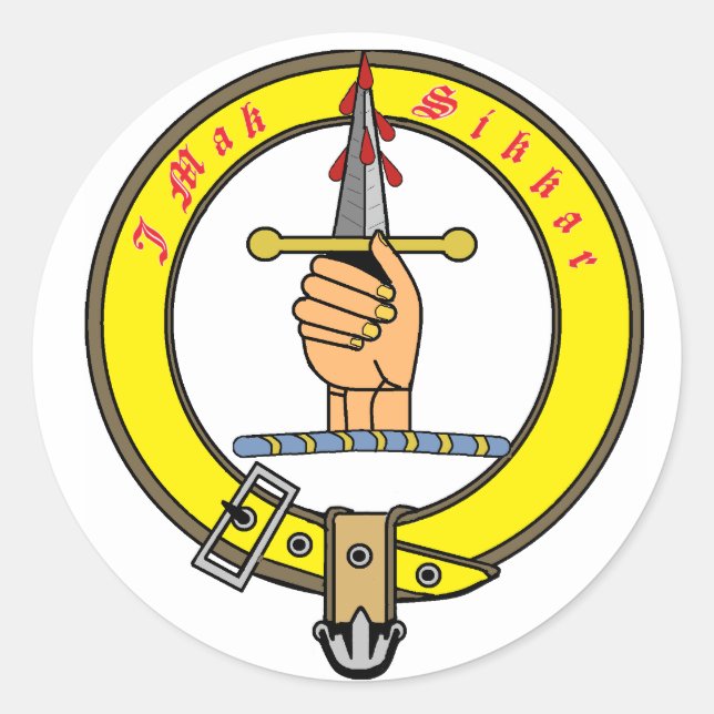 Sticker Rond Badge du clan Kirkpatrick Kilpatrick (Devant)