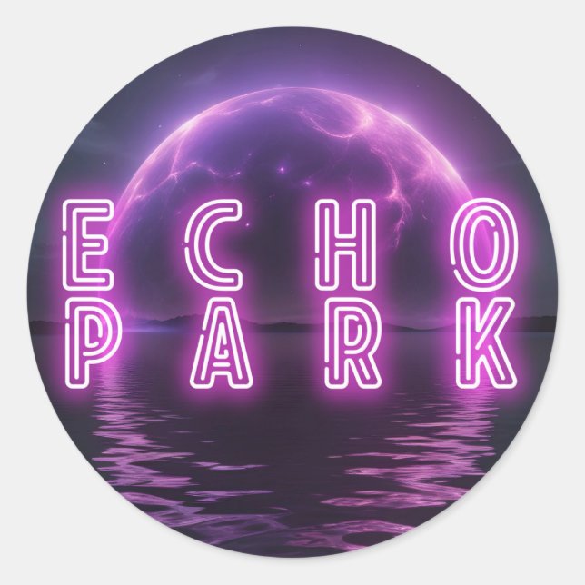 Sticker Rond badge ECHO PARK NIGHtKLUB (Devant)