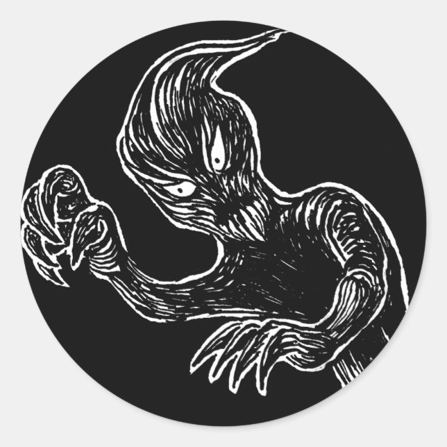 Sticker rond Badge-Fantôme (Devant)