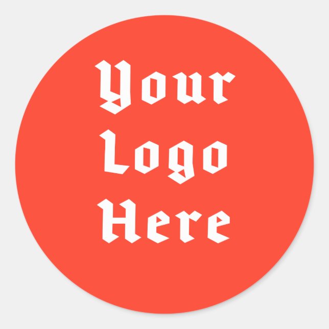 Sticker Rond Badge gothique de logo personnalisé | Votre logo i (Devant)