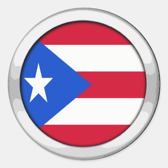 Sticker Rond Badge Porto Rico (Devant)