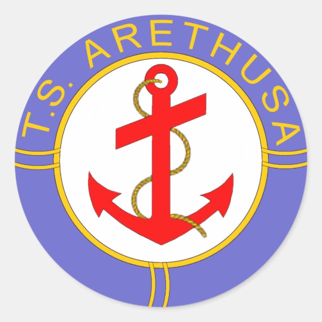 Sticker Rond Badge TS Arethusa (Devant)