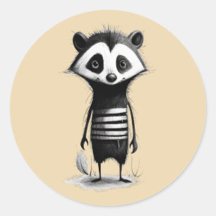 Sticker Rond Badger de blaireau