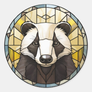 Sticker Rond Badger en verre doux