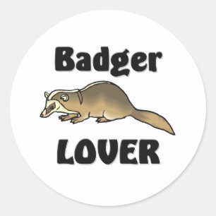 Sticker Rond Badger Lover