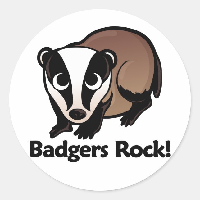 Sticker Rond Badgers Rock ! (Devant)