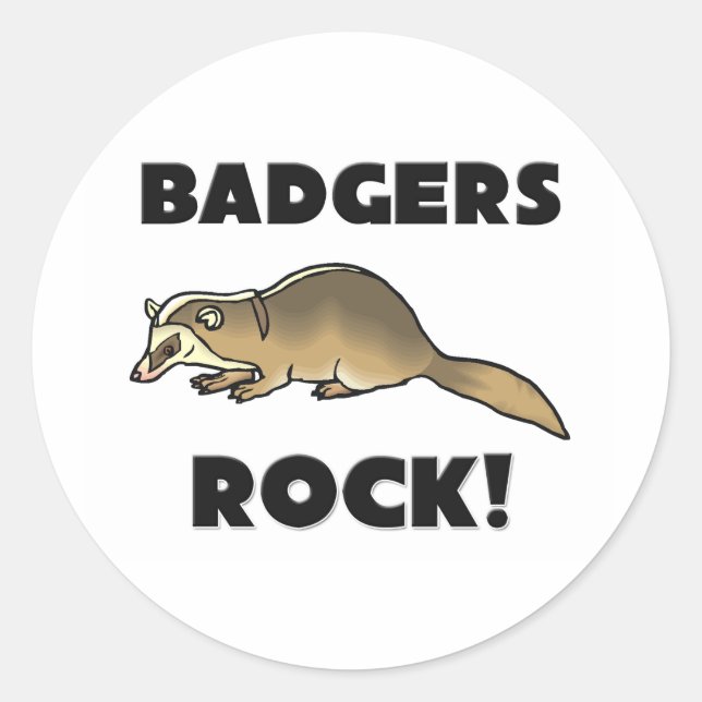 Sticker Rond Badgers Rock (Devant)