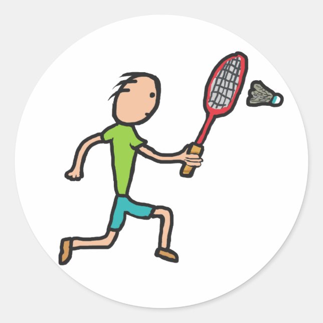 Sticker Rond Badminton (Devant)