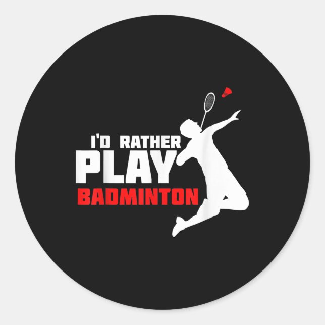 Sticker Rond Badminton (Devant)