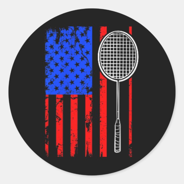 Sticker Rond Badminton (Devant)