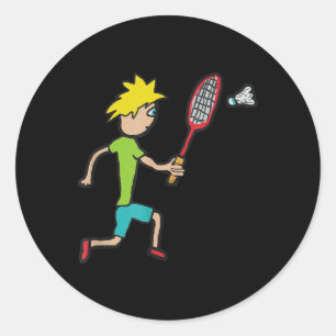 Sticker Rond Badminton 6
