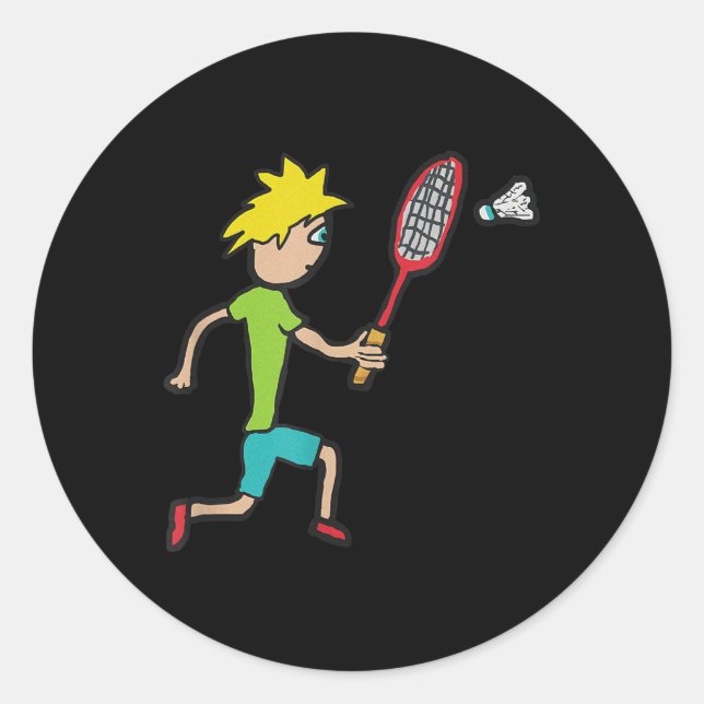 Sticker Rond Badminton 6  (Devant)