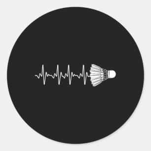 Sticker Rond Badminton Art Pour Hommes Femmes Badminton Lover B