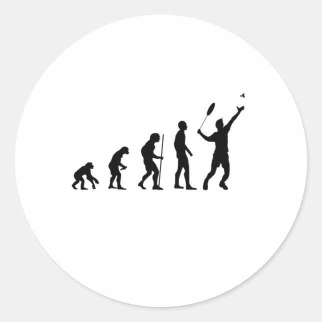 Sticker Rond Badminton Badminton (Devant)