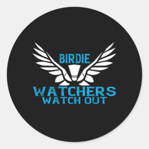 Sticker Rond Badminton - Birdie Watchers