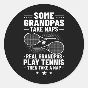 Sticker Rond Badminton Certains Grands-Pères Prennent des Siest