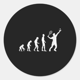 Sticker Rond Badminton Evolution Shuttle amusant