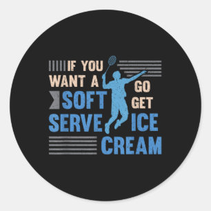 Sticker Rond Badminton Player Soft Sert Badminton