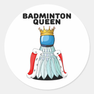 Sticker Rond Badminton Queen Girls Badminton Shirt Womens Badmi