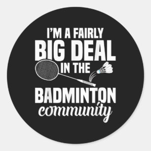 Sticker Rond Badminton Racket Shuttle A Assez Grand Badminton P