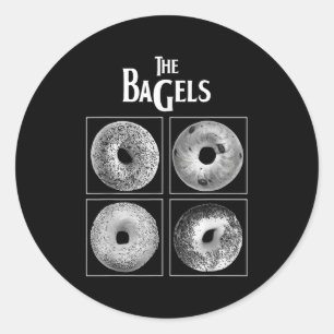 Sticker Rond Bagels Funny Bagel Pain Foodie Boulangerie D'Amour
