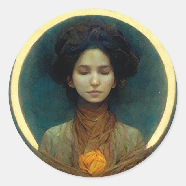 Sticker Rond Bague De Lumière 2 Imaginaire Sci-fi (Devant)