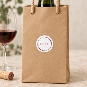 Sticker Rond Bague personnalisée avec tache de vin