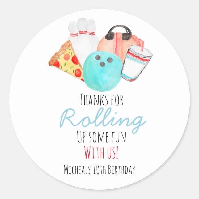 Sticker Rond Baguette autocollante de l'enveloppe de la fête d' (Devant)