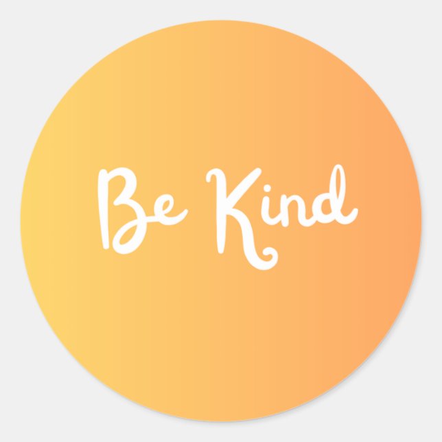 Sticker Rond Baguette Be Kind (Devant)