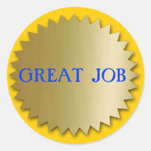 Sticker Rond Baguette de médaillon d'or personnalisée pour étud