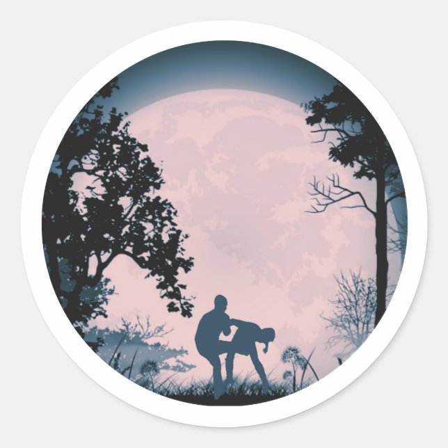 Sticker Rond Baguette de Pleine lune Kagerman Maga Groin (Devant)