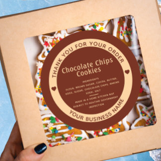 Sticker Rond Baguette de protection en cuivre rustique Ingrédie