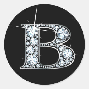 Sticker Rond Baguette d'impression B "Diamond Bling"