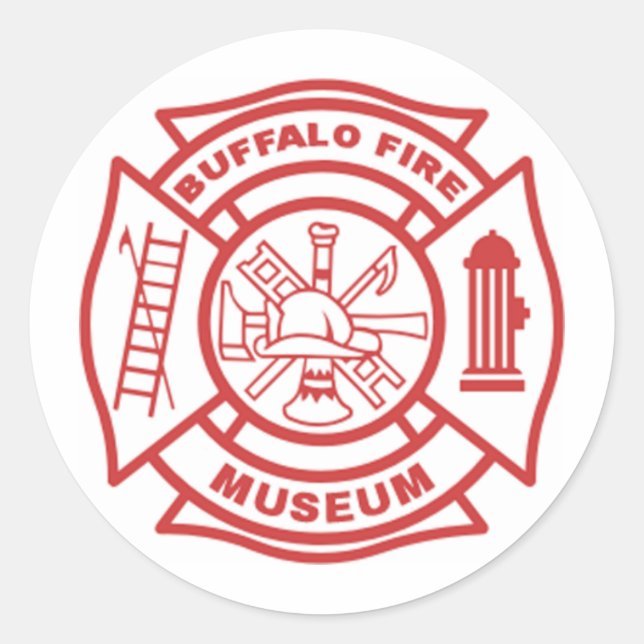 Sticker Rond Baguette du Buffalo Fire Museum (Devant)