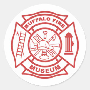 Sticker Rond Baguette du Buffalo Fire Museum