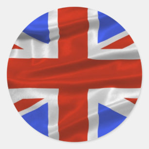Sticker Rond Baguette du drapeau britannique