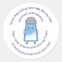 Baguette poème amusant Couplet salé "Bambou"