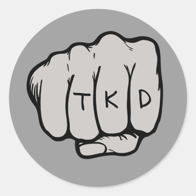 Sticker Rond Baguette ronde TKD (Devant)