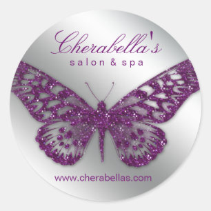 Sticker Rond Baguette spa de salon papillon bijoux en argent vi